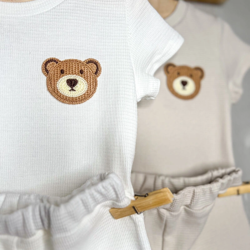 LETNI ZESTAW DZIECIĘCY WAFELEK 100% BAWEŁNA