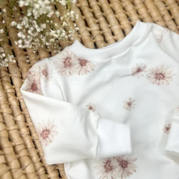 BAWEŁNIANA BLUZA W STOKROTKI